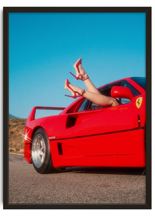 F40 heels and wheels poster