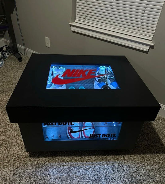 Nike sneaker storage with LED vibes